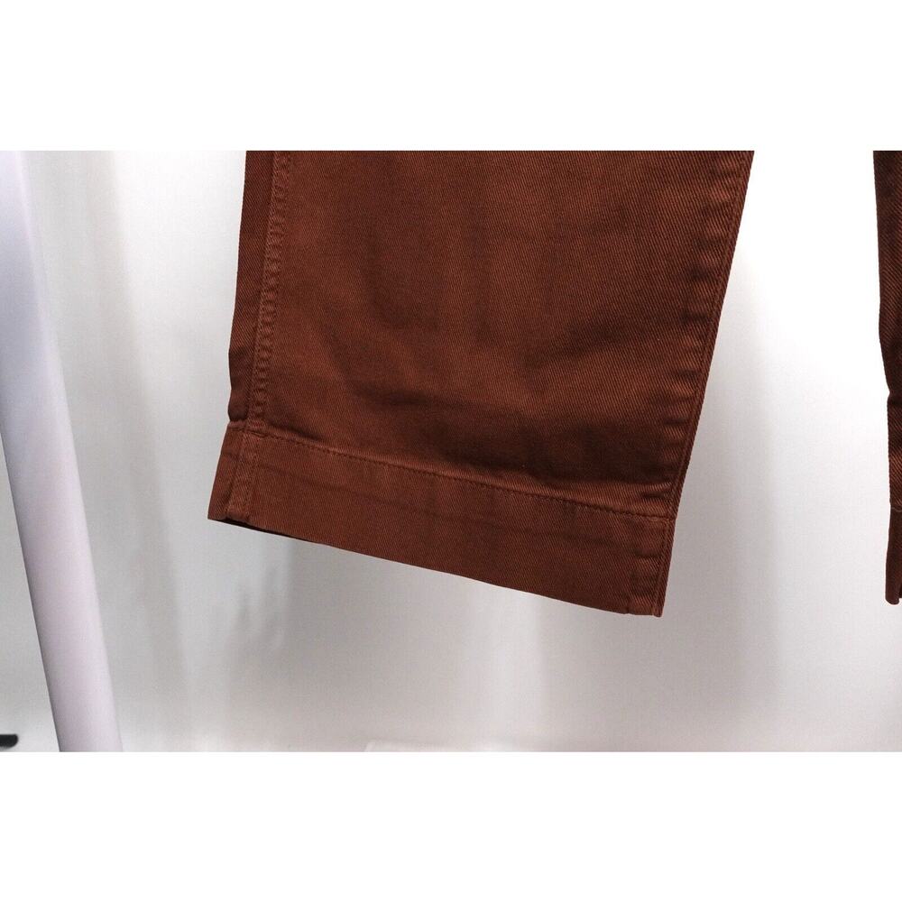 Quince Rust Organic Stretch Cotton Twill Wide Leg Cropped Pants 31 NWT - Picture 9 of 14